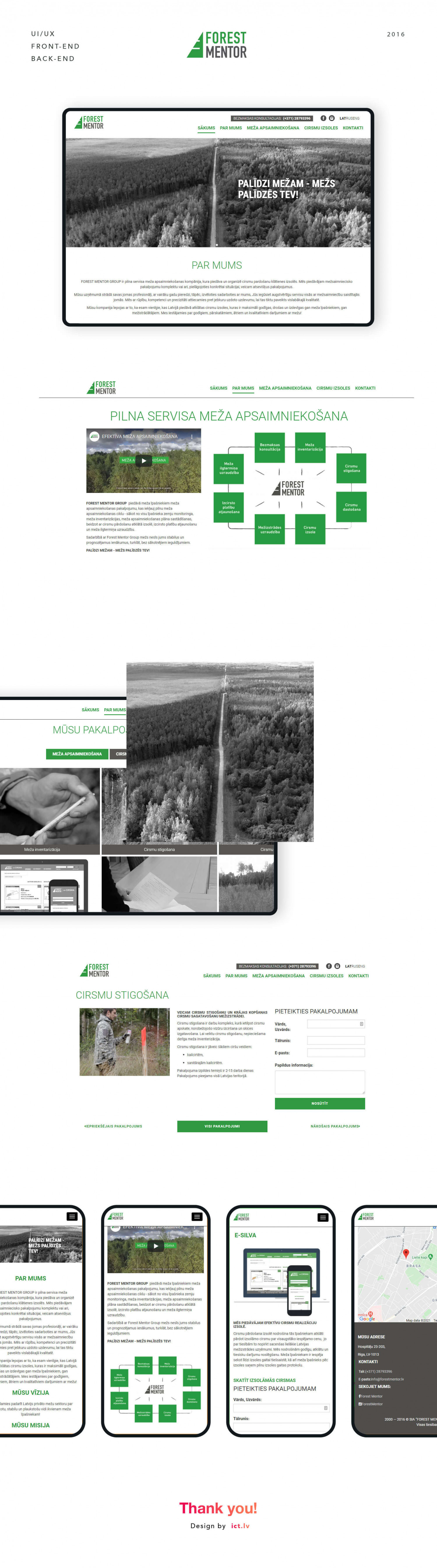 Разработка веб-сайта Forest Mentor