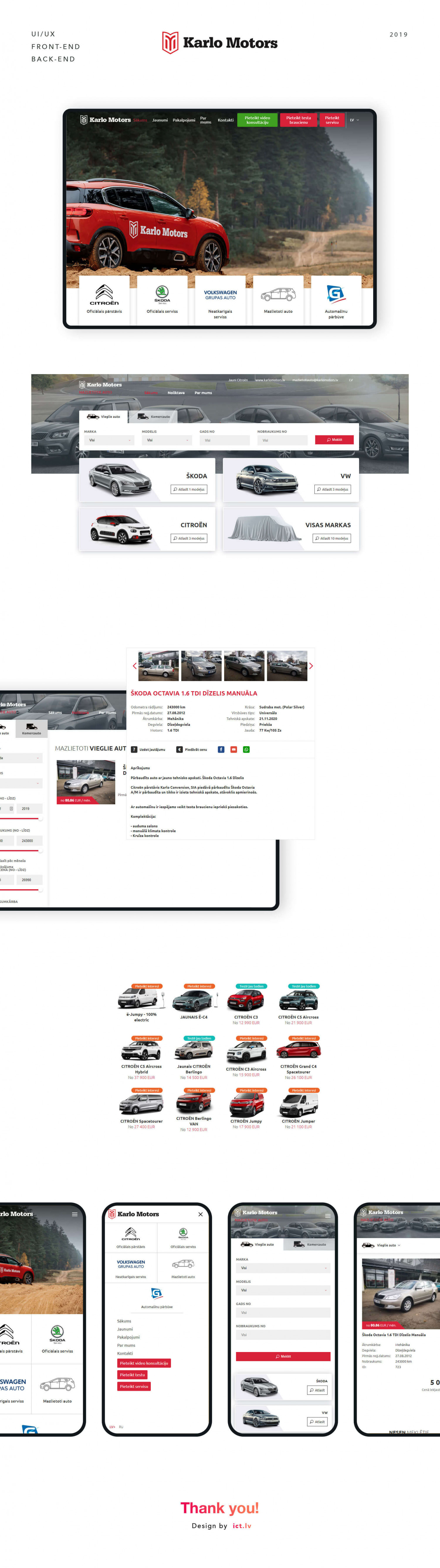 Karlo Motors website development