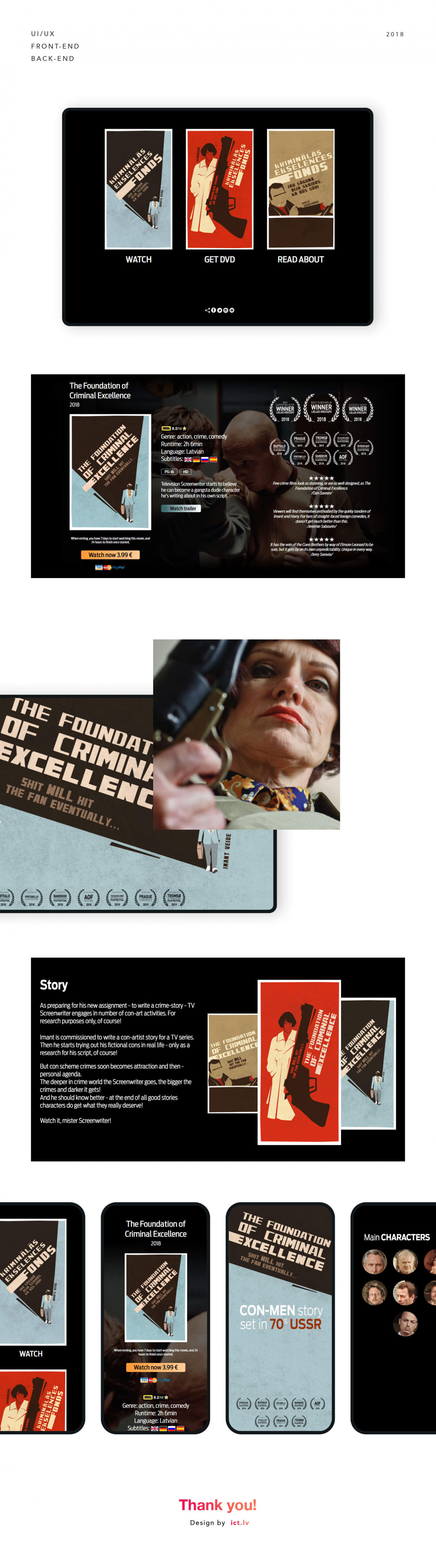 Kriminālās Ekselences Fonds movie website development