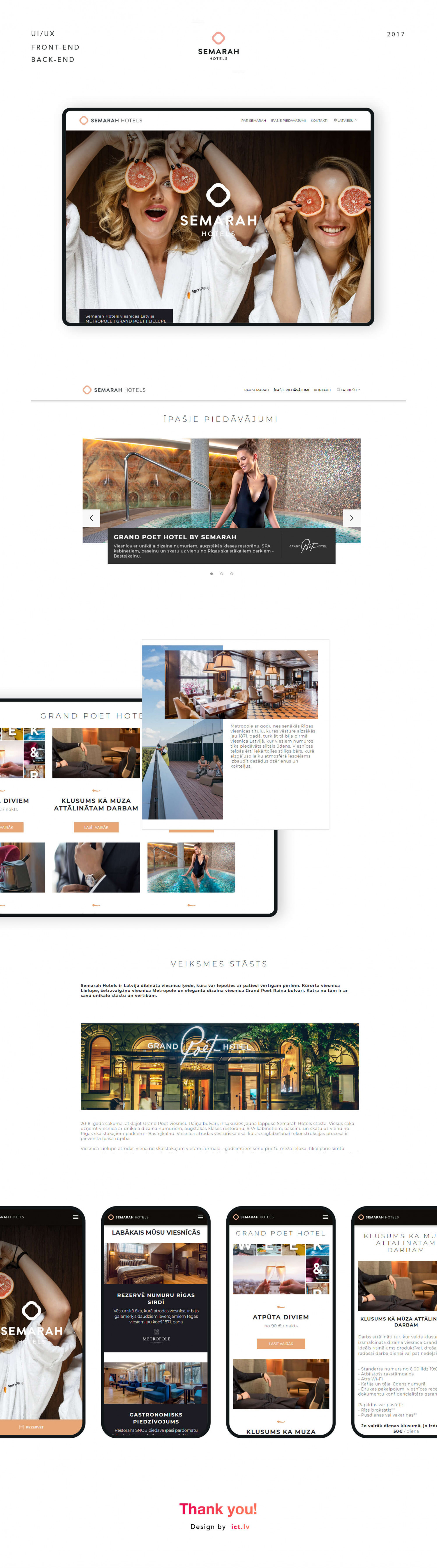 Разработка веб-сайта Semarah Hotels