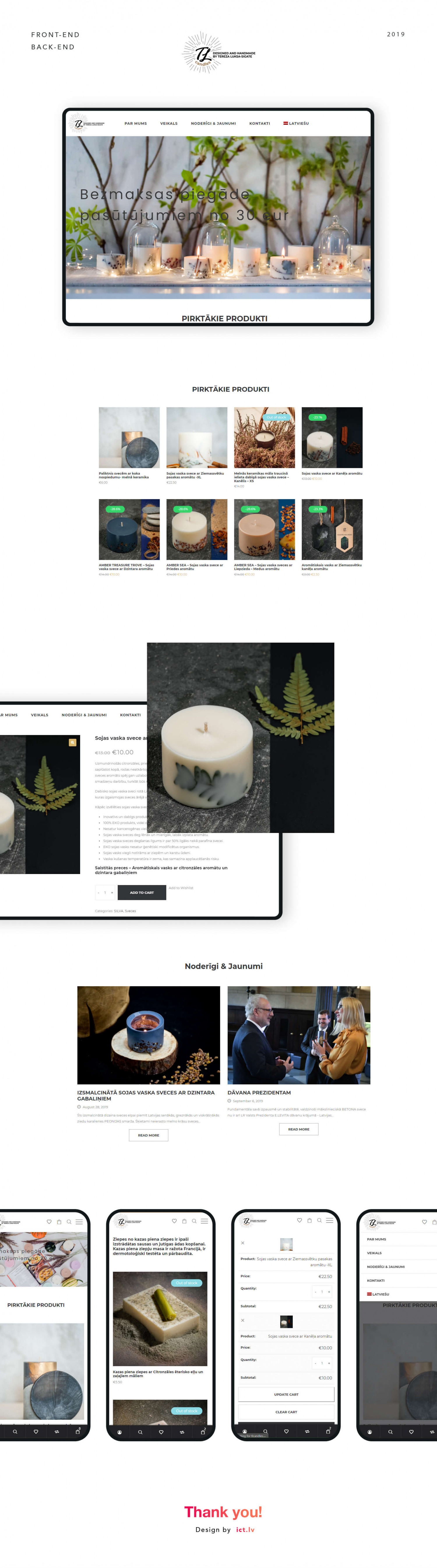 TL Candles online shop development