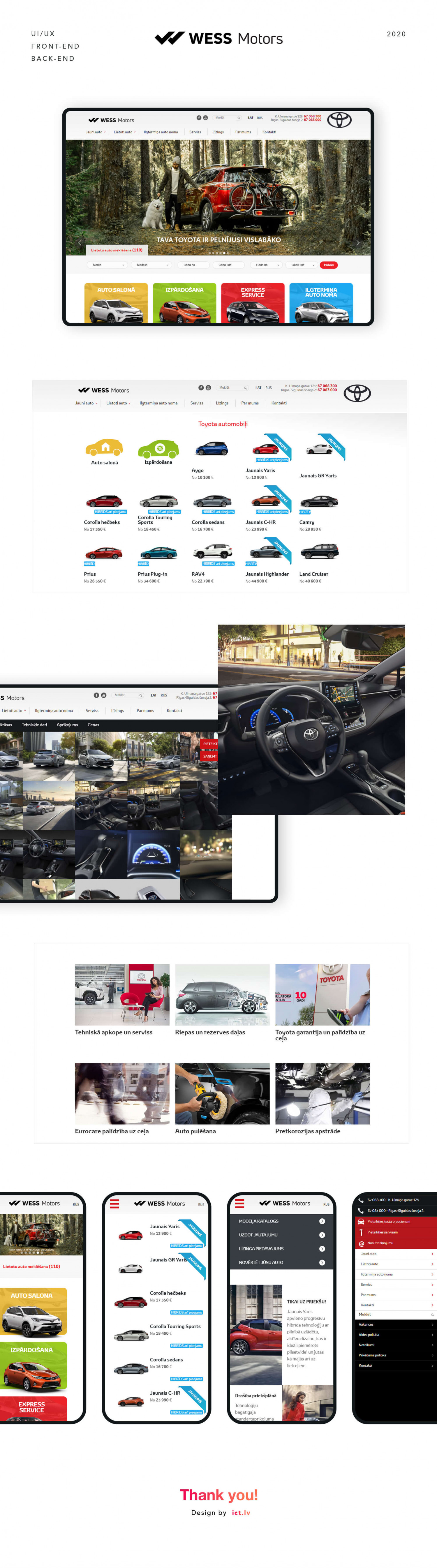 Разработка веб-сайта WESS Motors